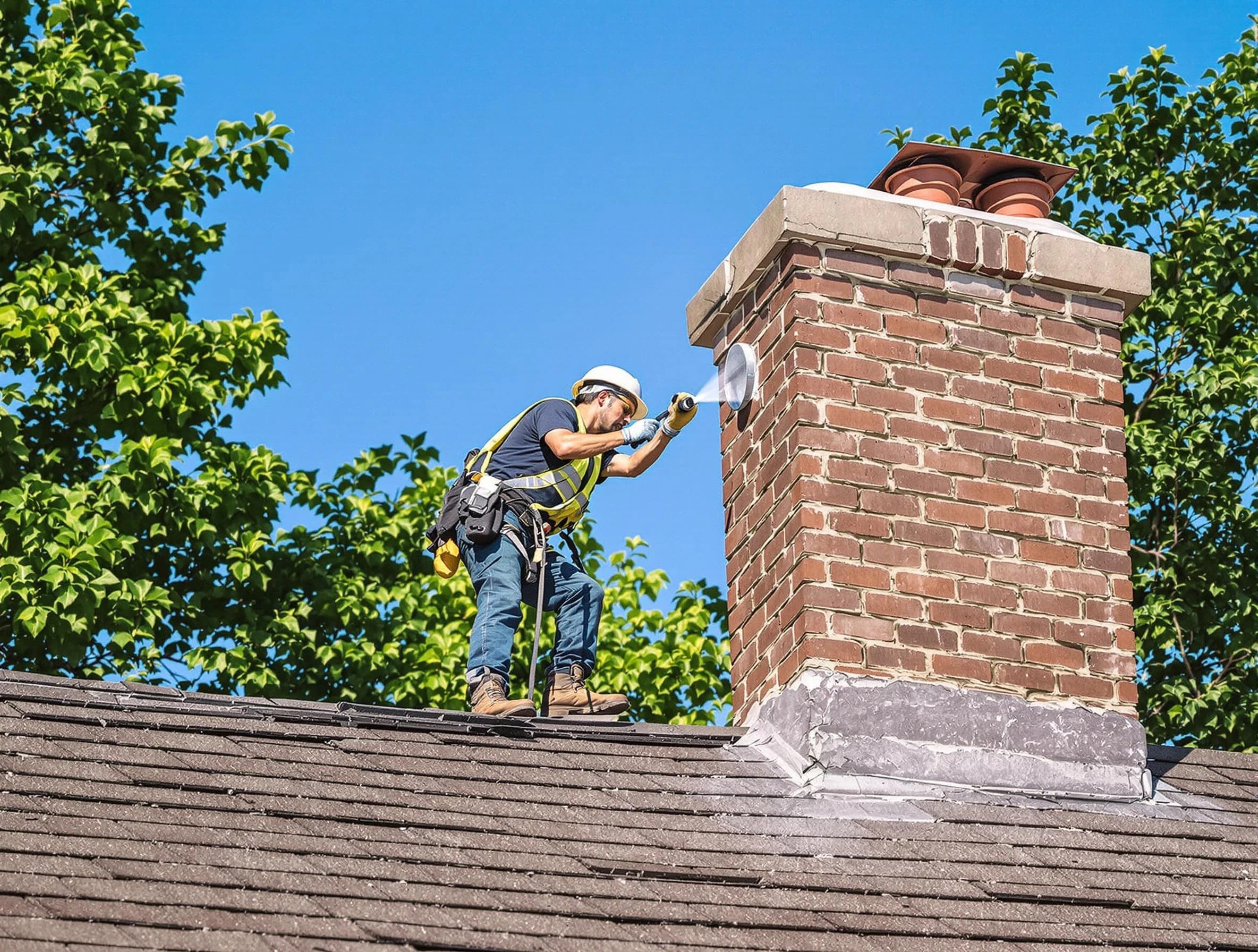 Burlington Chimney Sweep performing an inspection with advanced tools in Burlington, MA