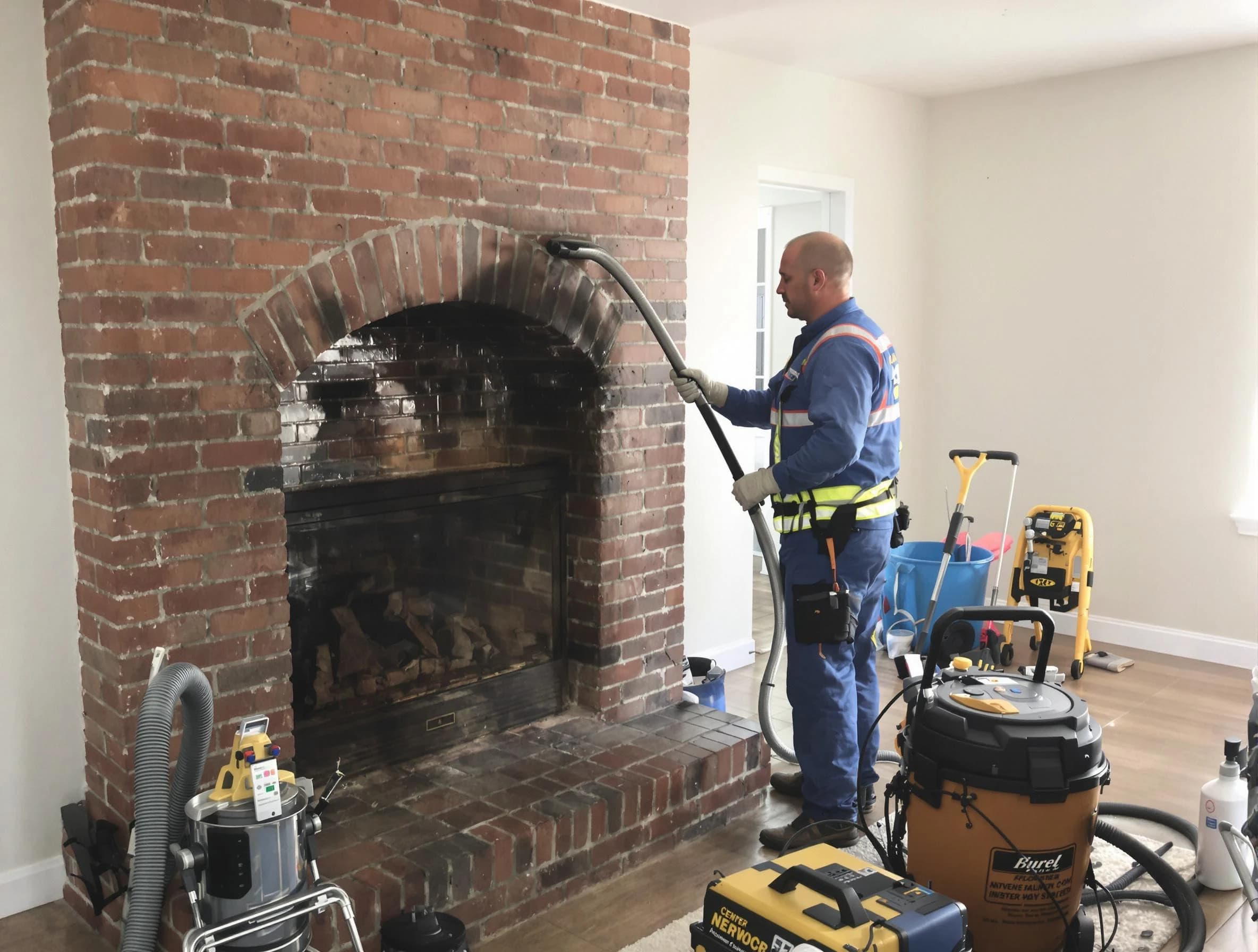 Burlington Chimney Sweep expert performing detailed chimney sweep in Burlington, MA