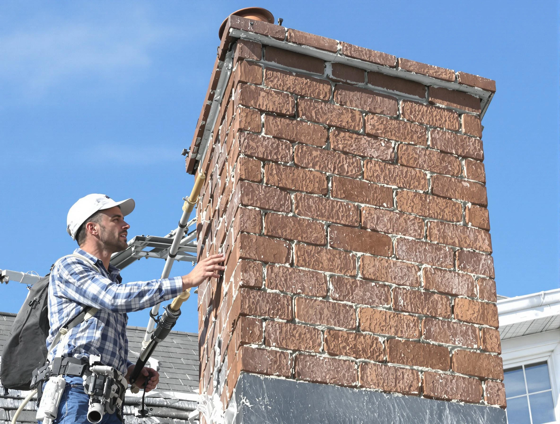 Brickwork for a chimney rebuild by Burlington Chimney Sweep in Burlington, MA