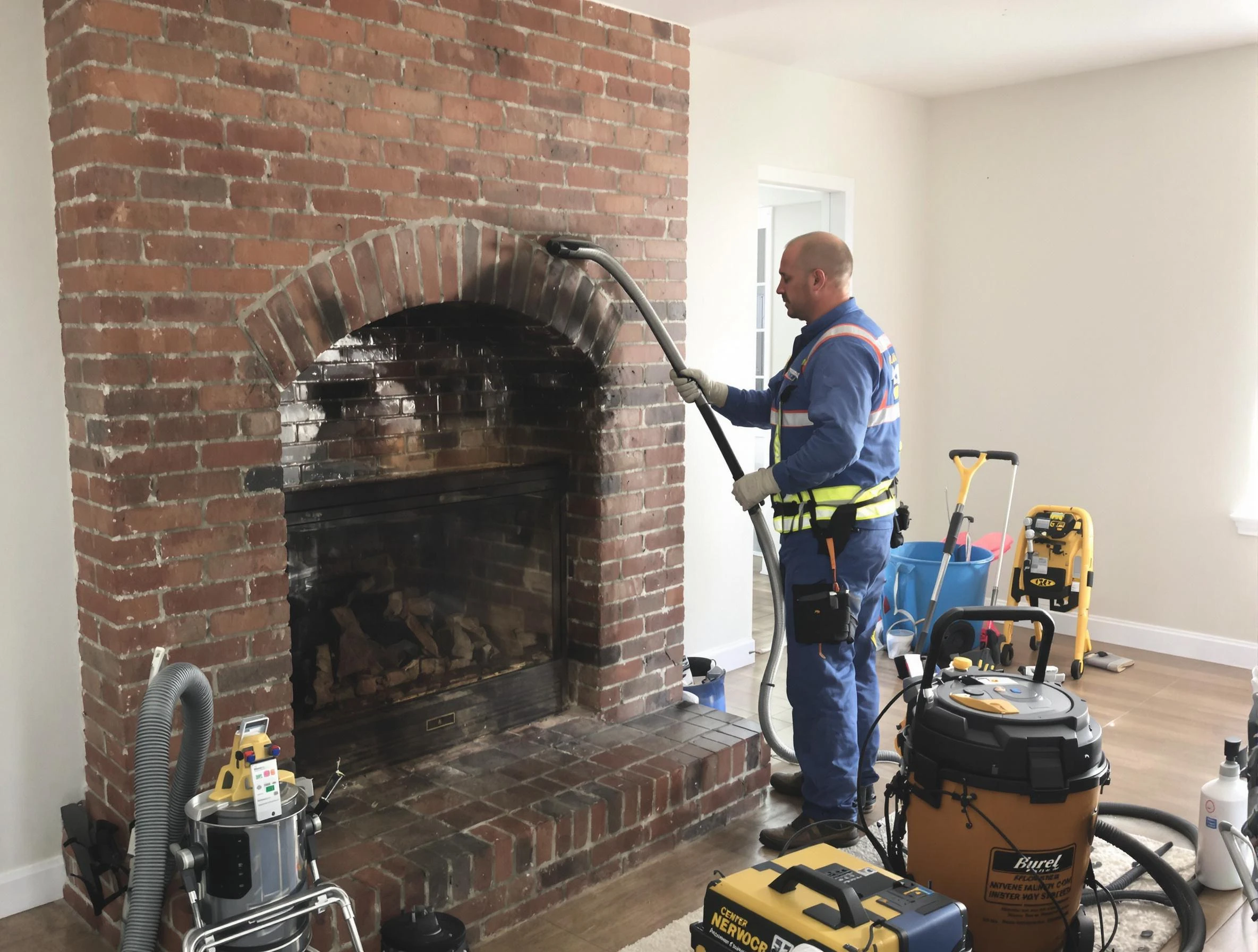 Burlington Chimney Sweep expert performing detailed chimney sweep in Burlington, MA